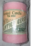 Candela artigianale moccolo al profumo di rosa diametro 10 cm h. 15 cm