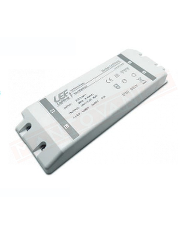 Lef alimentatore per led tensione costante 24V 60W corrente max 2500 MA 185X64X22 MM IP20 non dimmerabile