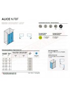 CSA box doccia Alice N FBF porta doccia per nicchia con 2 vetri fisso e 1 anta a battente 6mm misure da 117 a 189.5