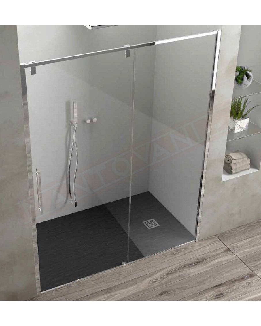 CSA box doccia Asia N FS porta doccia per nicchia con un vetro fisso e un anta a scorrevole 6mm misure da 97 a 170