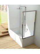 CSA box doccia parete fissa per Amelia vasca h 140 4 mm misure da 67 70 profili argento satinato\lucido laccato bianco