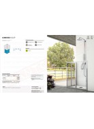 CSA box doccia angolare Ginevra HA2P 2 porta doccia angolo a soffietto 4 mm misure da 75 a 90 h 100 abbinabile a FLX185\4