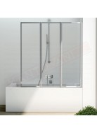 CSA box doccia Ginevra S 3P porta pieghevole doccia per vasca con acrilico 4 mm 136 cm h 140 reversibile