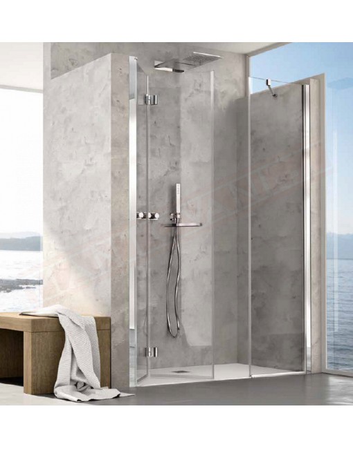CSA box doccia Gioia N FP porta doccia per nicchia con 6 mm misure da 67 a 101 h 200