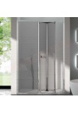 CSA box doccia Giulia N FP porta pieghevole CON FISSO doccia per nicchia con vetro 4 mm misure da 88 a 123 h 185