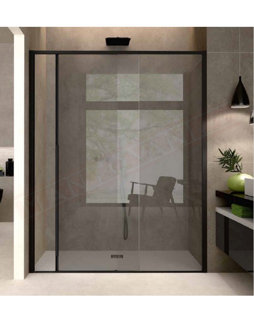 CSA box doccia Kalea N FS porta doccia per nicchia con un vetro fisso e un anta a scorrevole 6mm misure da 96 a 171