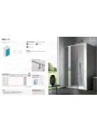 CSA box doccia Mia N.fB porta doccia per nicchia con 1 anta a battente e un vetro fisso 6mm misure da 97 a 170 h 200