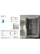 CSA box doccia Minerva N FS porta doccia per nicchia con un vetro fisso e un anta a scorrevole 6mm misure da 97 a 171