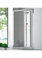 CSA box doccia Nora N FP porta pieghevole doccia per nicchia con vetro fisso 6 mm misure da 90 a 121 h 190