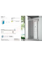 CSA box doccia Nora N FP porta pieghevole doccia per nicchia con vetro fisso 6 mm misure da 90 a 121 h 190