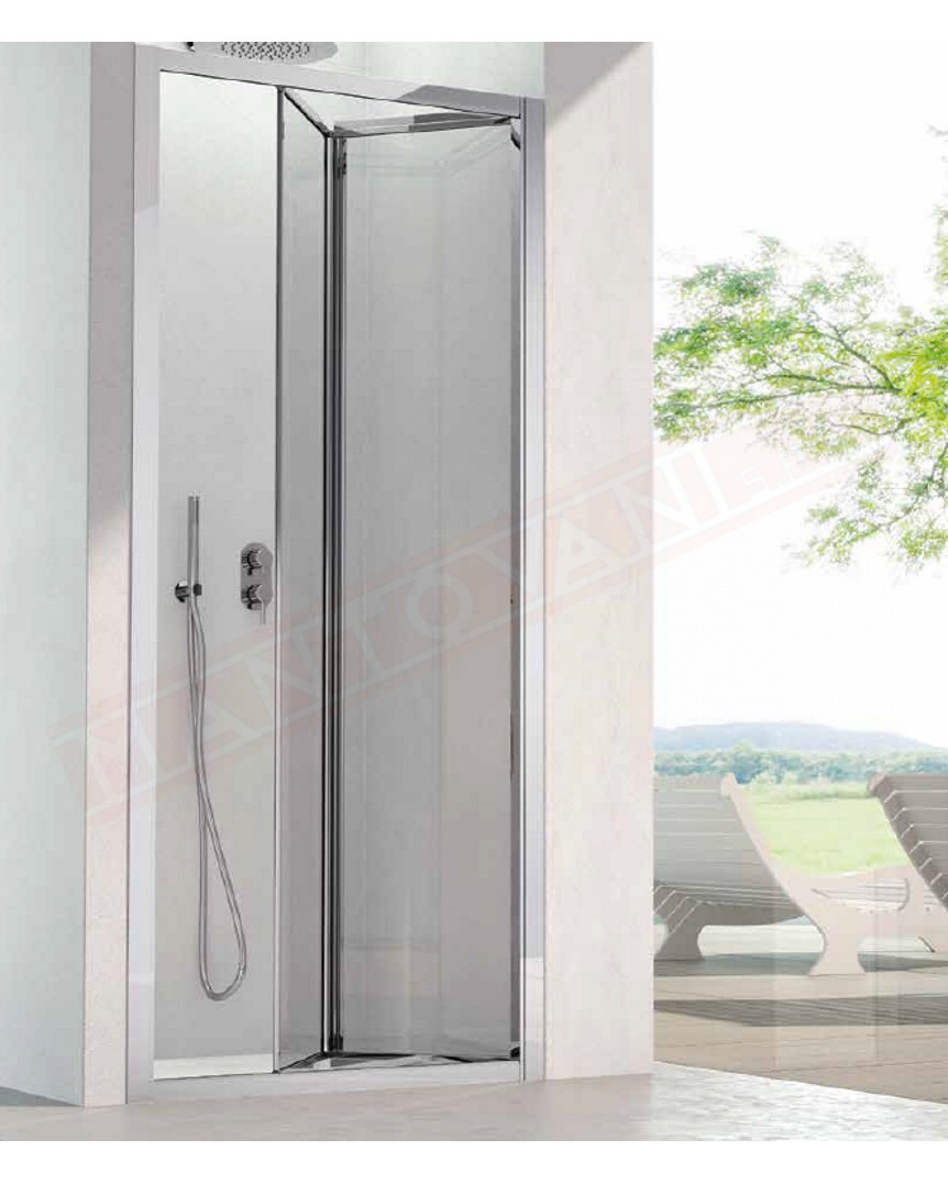 CSA box doccia Nora N P porta pieghevole doccia per nicchia con 6 mm misure da 66 a 91 h 190