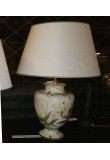 Lilywhite lampada da tavolo in ceramica decorata a mano altezza totale cm 56 diametro cappello cm 45