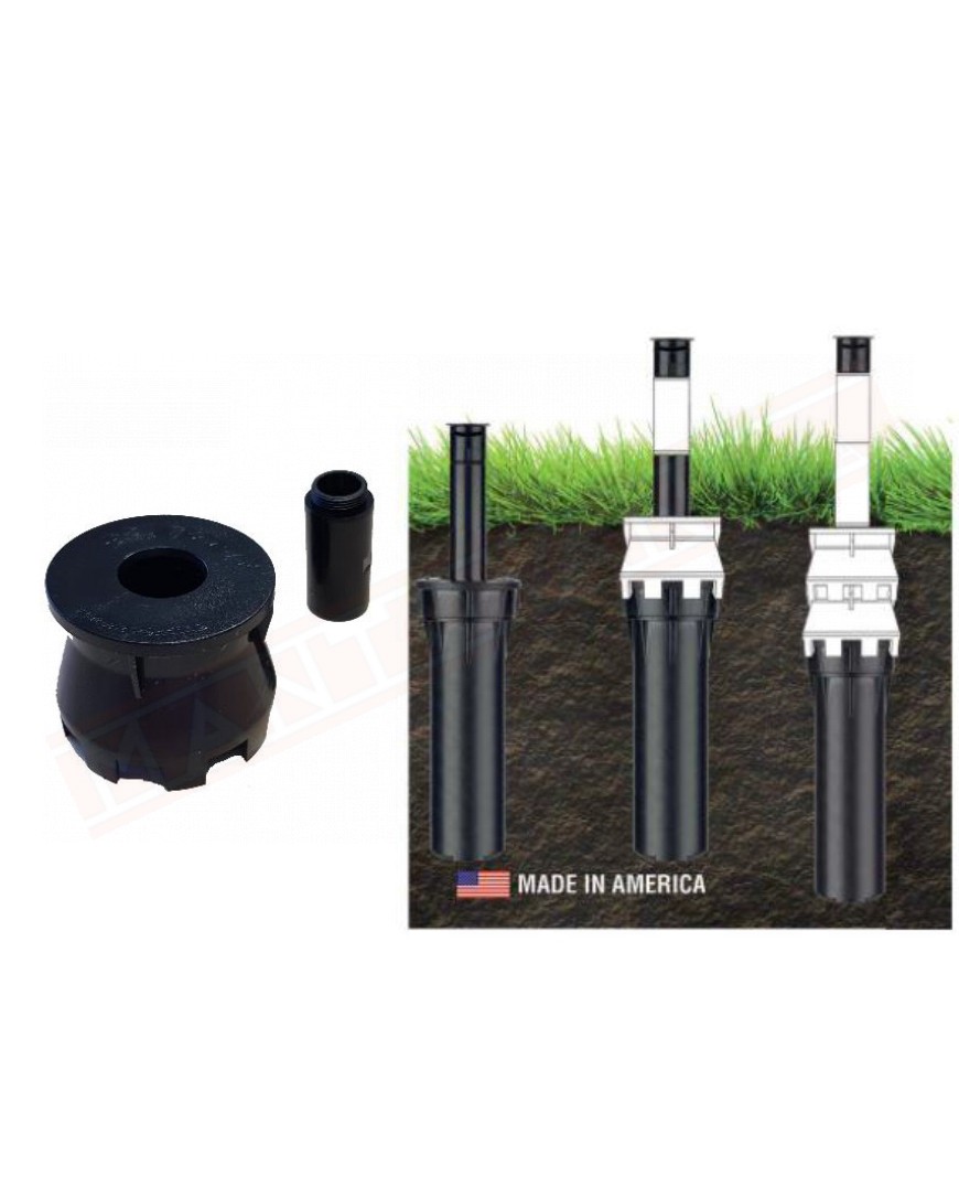 Prolunga per rialzare irrigatori statici sul terreno , possibilita' di instalarne 2 o più fino ad arrivare all altezza corretta