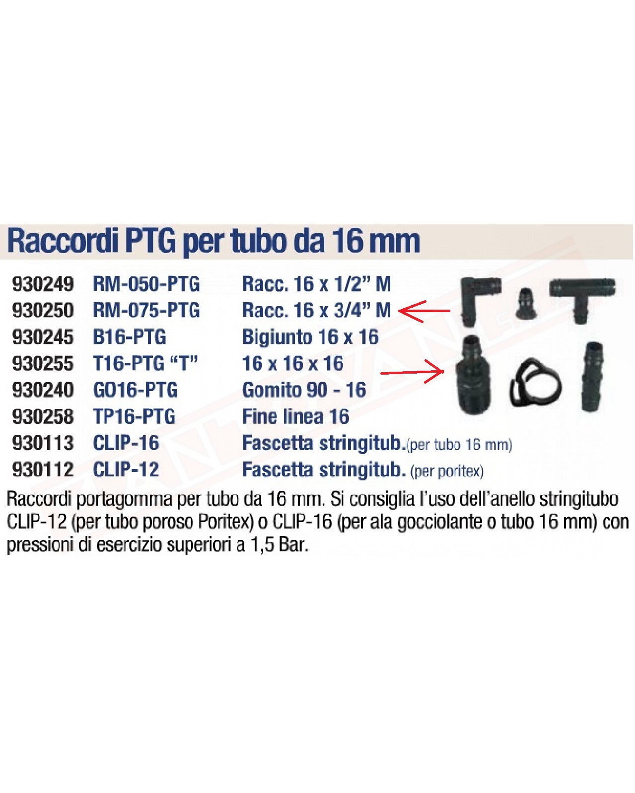 RM-075-PTG RACCORDO MASCHIO16X3\4