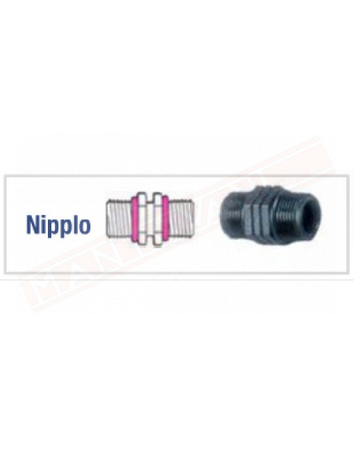 NIPLES PLASTICA N-200-G NIPPLO 2" CON GUARNIZIONE PER IRRIGAZIONE