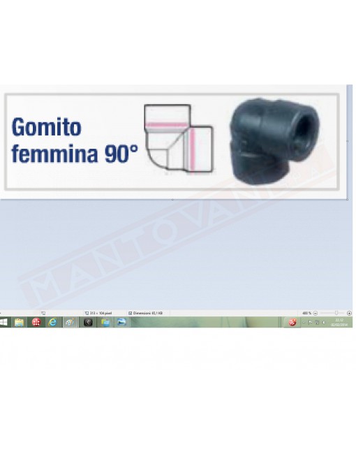 GF-150-G GOMITO .FEMMINA .90GRADI .11\2" CON GUARNIZIONE IN PLASTICA