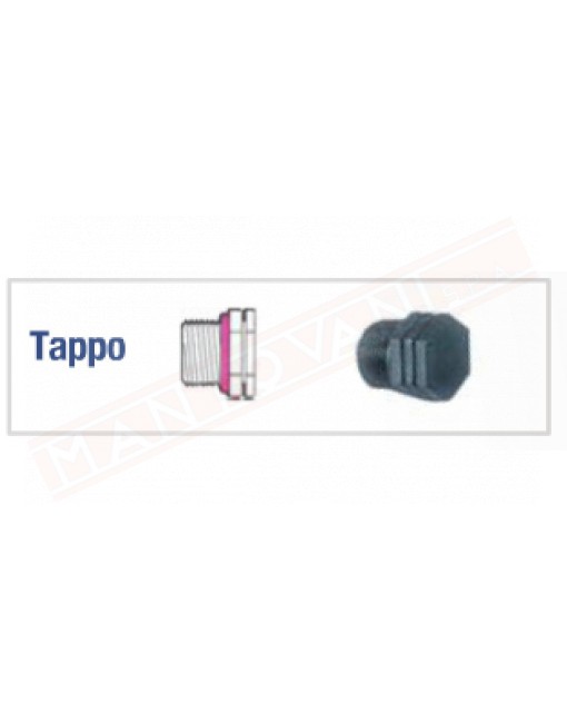 DEL TAGLIA TP-100-G TAPPO MASCHIO 1" CON GUARNIZIONE IN PLASTICA