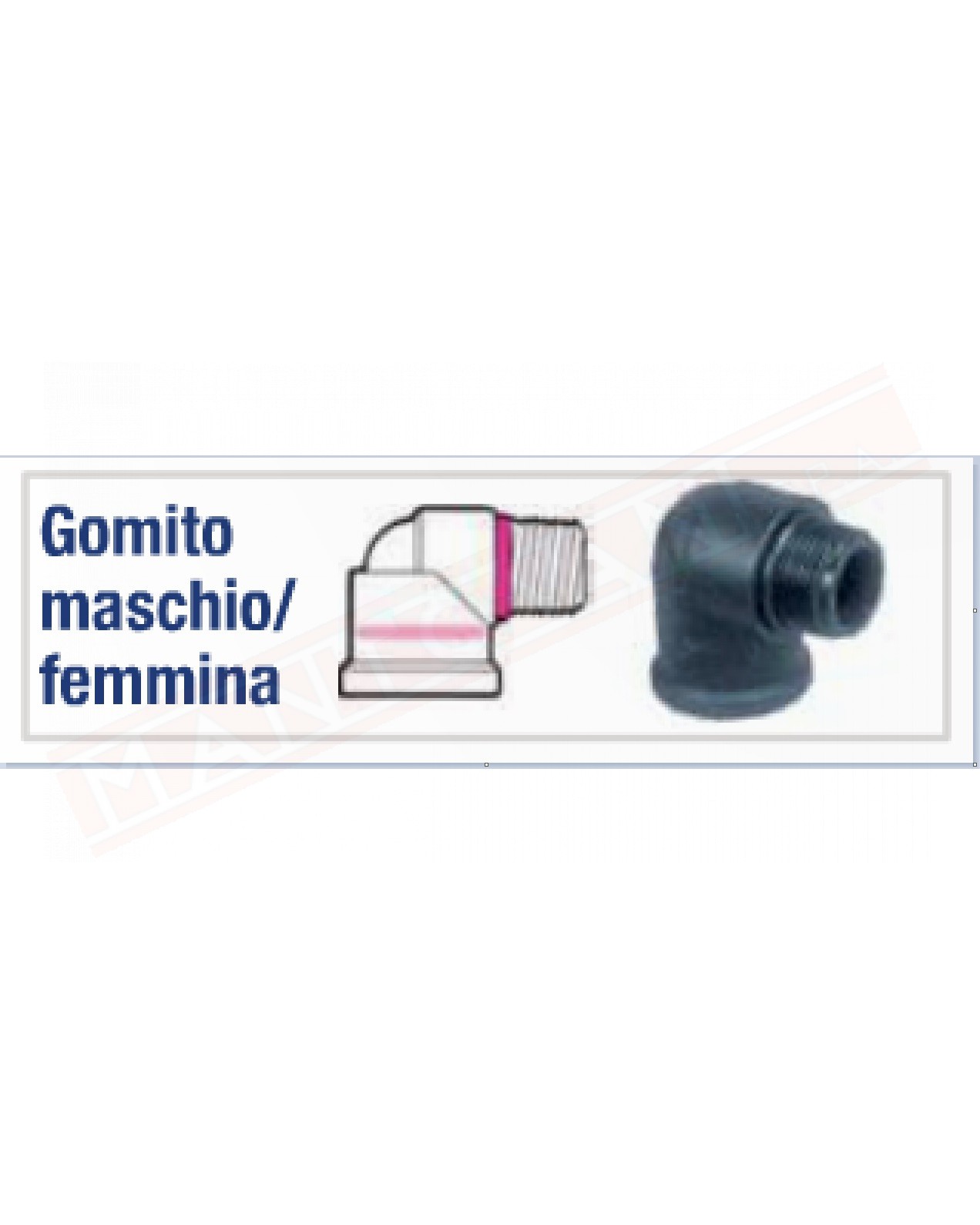 DEL TAGLIA GMF-050-G GOMITO MASCHIO FEMMINA .1\2