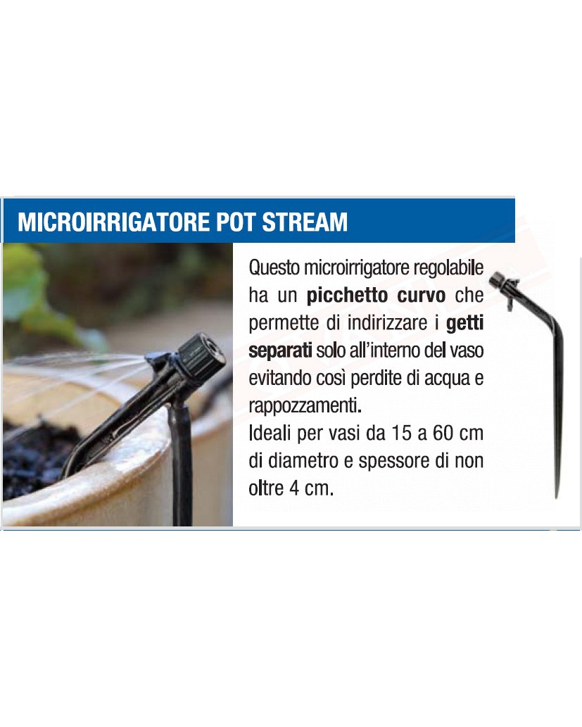 Pot stream kit regolabile 120 gradi