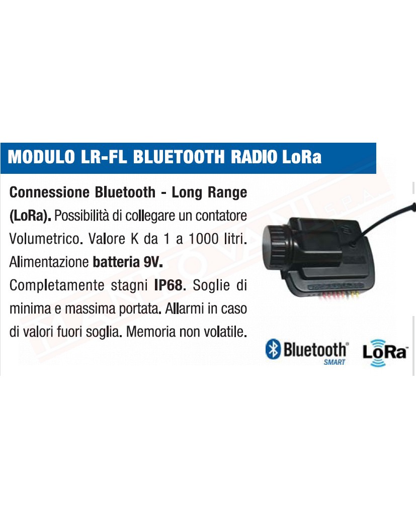Solem LR-FL programmatore per un contatore volumetrico bluetooth radio LoRa a lungo raggio fffppp