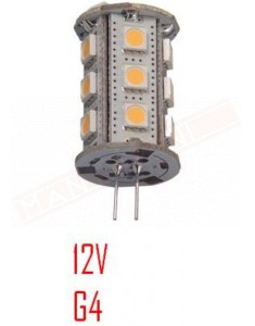 LAMPADINA BISPINA LED 12V 3W G4 DIAMETRO 22 H 35 MM CLASSE ENERGETICA A+