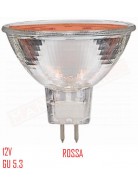 LAMPADINA DICROICA ROSSA MR16 12V 50W 38 GU5.3 RED CHIUSA
