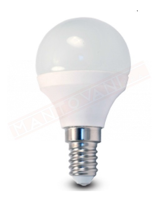 LAMPADINA LED SFERA E14 5.3W 230V OPALE CLASSE ENERGETICA A+ 415 LUMEN LUCE FREDDA