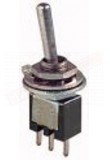 Deviatore unipolare tondo per foro pannello diametro 5 mm 1 scambio 2 posizioni