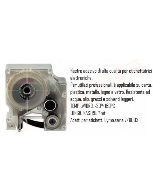 NASTRO PER DYMO LABEL MANAGER 160 12 MM BIANCO