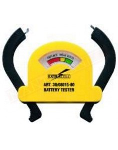 Tester per batterie semplice ed economico misura la carica alle batterie da quelle a bottone alle 9v