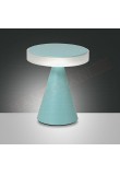 Fabas Neutra lampada da tavolo in metallo verde a led 8w 720lm regolazione al tocco con dimmer diametro cm 17 h. cm 20