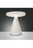 Fabas Neutra lampada da tavolo in metallo bianco a led 12w 1080lm regolazione al tocco con dimmerdiametro cm 24 h. cm 27