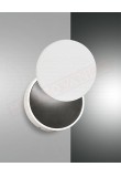 Fabas Ara applique in metallo bianco orientabile diametro cm 12 led 12w 1080lm dimmerabile