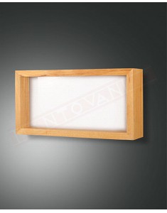 Fabas Window applique in legno di quercia e diffusore in metacrilato cm 60.5x30.5 led 35w 3150lm