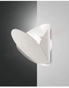 Fabas Shield lampada a parete orientabile in metallo bianco a led 14w 1000lm 3000k cm 23.5 x cm 22 dimmerabile