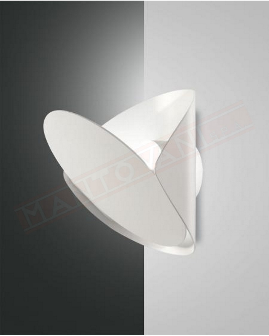 Fabas Shield lampada a parete orientabile in metallo bianco a led 14w 1000lm 3000k cm 23.5 x cm 22 dimmerabile