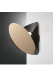 Fabas Shield lampada a parete orientabile in metallo nero\oro a led 14w 1000lm 3000k cm 23.5 x cm 22 dimmerabile