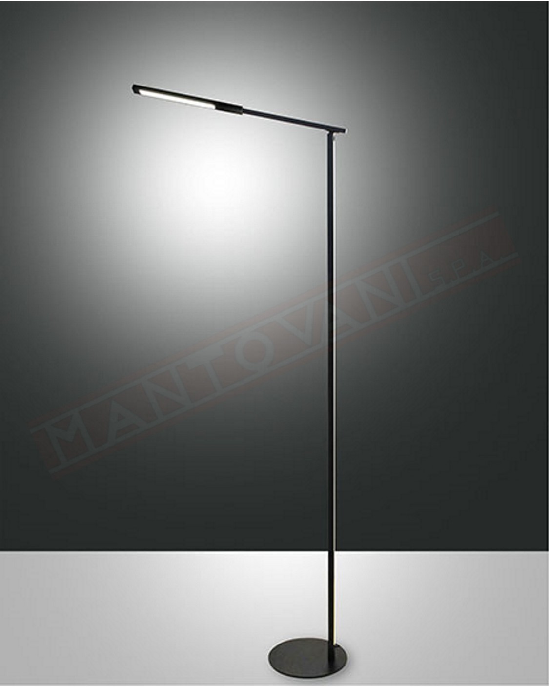 Fabas Ideal lampada da terra in metallo nero a led 10w 770 lm regolabile da bianco freddo a bianco caldo h. max 175