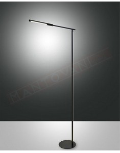 Fabas Ideal lampada da terra in metallo nero a led 10w 770 lm regolabile da bianco freddo a bianco caldo h. max 175