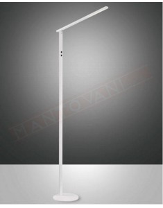 Fabas Ideal lampada da terra in metallo bianco a led 10w 770 lm regolabile da bianco freddo a bianco caldo h. max 175