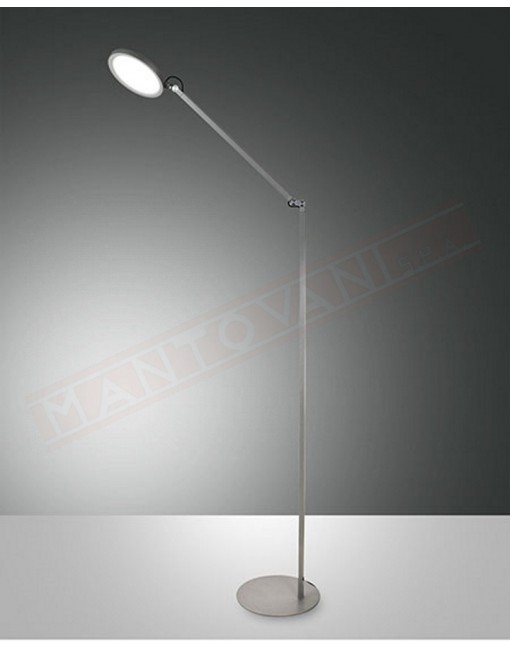 Fabas Regina lampada da terra in metallo alluminio a led 9w 1000 lm regolabile da bianco freddo a bianco caldo h. max 160
