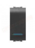 Feb Elettrica Flexì nero opaco interruttore unipolare illuminabile imq 16A p 32,5 mm (lampada spia non inclusa )