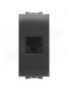 Feb Elettrica Flexì nero opaco presa telefonica RJ11 plug 6\4 p 16,5 mm