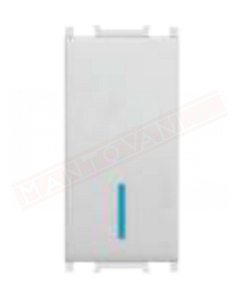 Feb Elettrica Flat interruttore bianco unipolare illuminabile imq 16a p 29 mm compatibile con placche P. V.