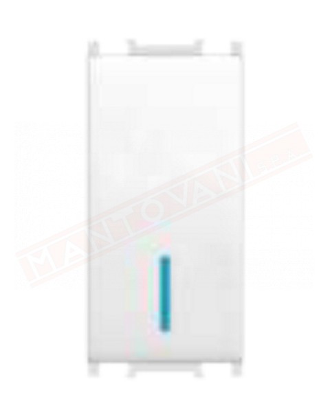Feb Elettrica Flat pulsante bianco unipolare illuminabile imq 16a p 29 mm compatibile con placche P. V.