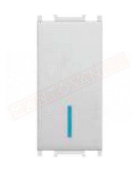 Feb Elettrica Flat pulsante bianco unipolare illuminabile imq 16a p 29 mm compatibile con placche P. V.