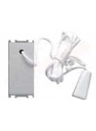 Feb Elettrica Flat pulsante bianco unipolare a tirante imq 2a p 29 mm compatibile con placche P. V.