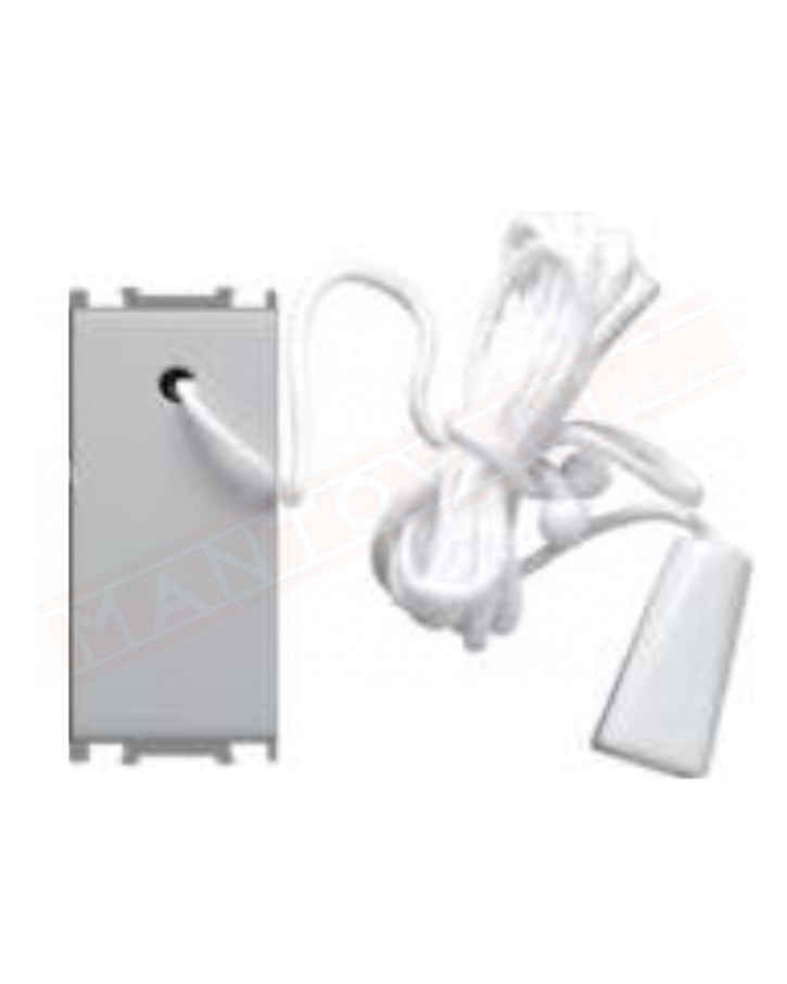 Feb Elettrica Flat pulsante bianco a corda imq 16a p 29 mm compatibile con placche P. V.