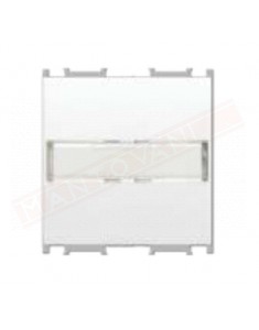 Feb Elettrica Flat pulsante bianco con portanome imq 16a p 29 mm compatibile con placche P. V.