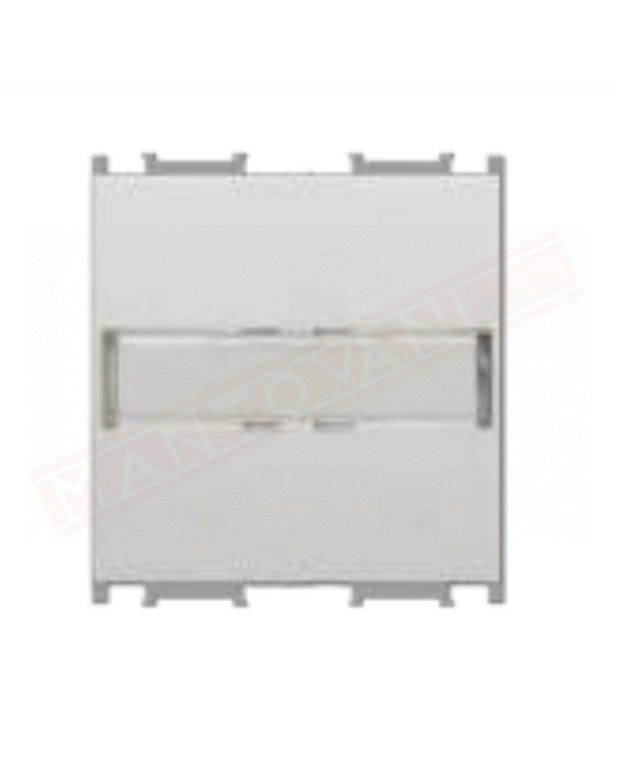 Feb Elettrica Flat pulsante bianco con portanome imq 16a p 29 mm compatibile con placche P. V.